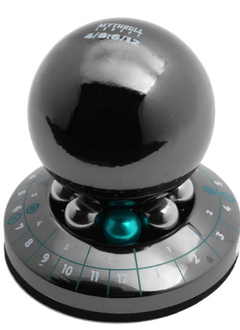 RPG Dice Spinner: D4 + D8 +D6 + D12 Gun Metal with  Blue Indicator