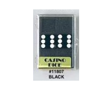 Casino Precision Dice Pair- Opaque Black/White
