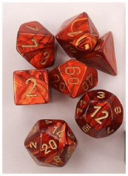 20414 Scarab: 7Pc Scarlet / Gold