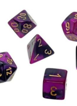 20640 Mini Gemini 7-Die Set Black-Purple/Gold