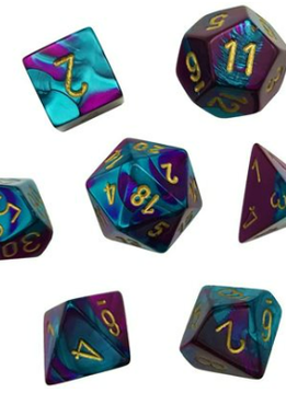20649 Mini Gemini 7-Die Set Purple-Teal/Gold