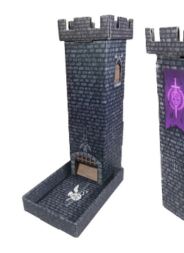 Dark Castle Dice Tower: 4 Ramps 11'' (Black)