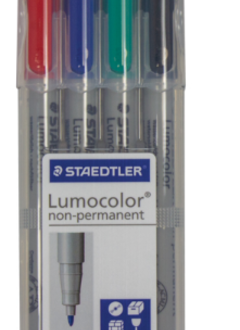 Markers: Water Soluble 4 Colors Pack