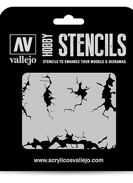 Vallejo: Hobby Stencil - Cracked Wall