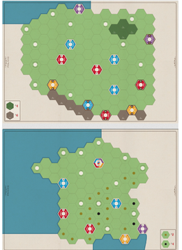 Age of Steam: Deluxe Edition - France and Poland Map