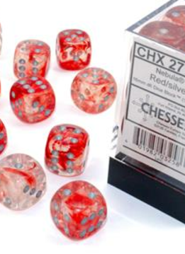 27754: 12D6 Nebula Red/Silver Luminary Dice Set