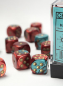 26662 Gemini 12D6 Red-Teal/Gold 16Mm