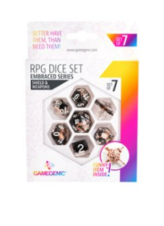 Embraced Series: Shield & Weapons: RPG Dice Set (7pcs)