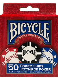 Bicycle: 8 Gram Clay Poker Chips (50)