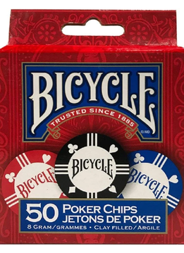 Bicycle: 8 Gram Clay Poker Chips (50)