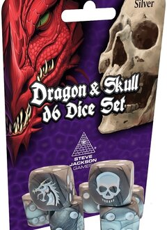 Dragon and Skull Dice Set: Silver