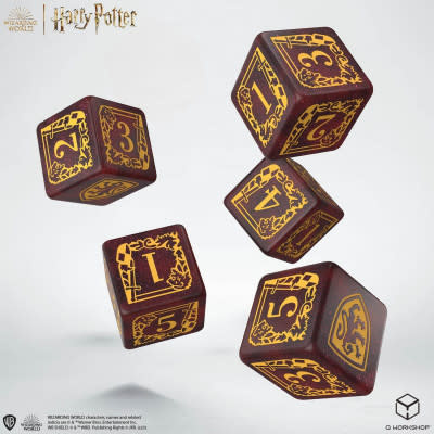 Dés Harry Potter - 5d6  Gryffindor avec pochette