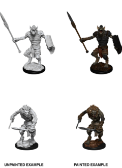 Gnoll & Gnoll Flesh Gnawer - D&D Unpainted Minis (WV12)