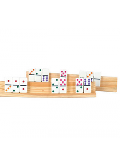 Dominoes: Set of 2 Large Wooden Tiles Holders 13.5''x1.875''