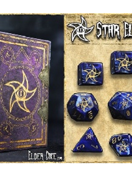 Elder Dice Set: Astral Star Elder Sign Blue Set
