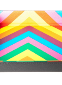 Fold Up Dice Velvet tray W/ Pu Leather Rainbow