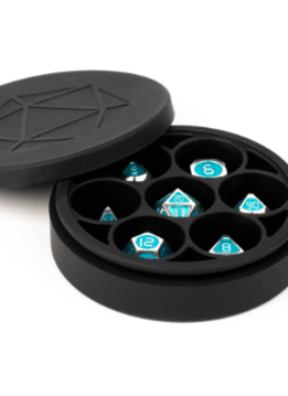 Dice Case: 7-Dice Round - Black (Case only)