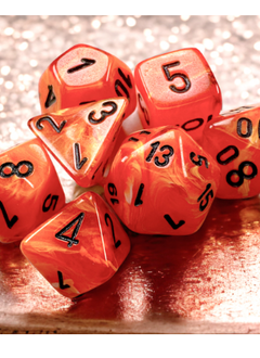 20433 Dice Set: Mini Vortex 7 Die Blue Orange/Black