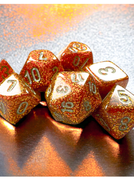 20503 Dice Set: Mini Gemini 7 Die Gold/Silver