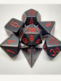 25418  Opaque Black/red Polyhedral 7-Die Set
