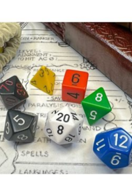 Nostalgia Opaque GM and Beginner Player 7pc Dice Set