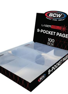 9-Pocket Protective Pages: Laserweld - 100-Pack