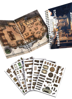 Into the Wilds Battlemap Books: Traders and Dwellings