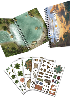 Into the Wilds Battlemap Books: Desert and Jungles