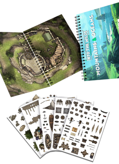 Into the Wilds Battlemap Books: Mountains and Oceans