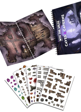 Into the Wilds Battlemap Books: Caves and Caverns
