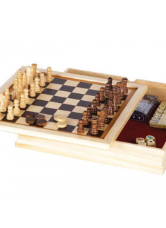 6-in-1 Games 11'' Wood case