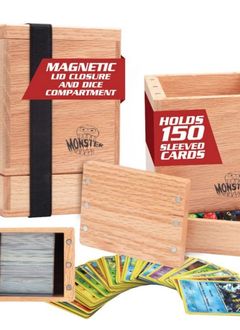 Deck Box: Wood Cherry with Dice Tray