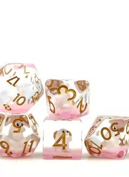 Pink Polar Bear RPG 7 Dice Set