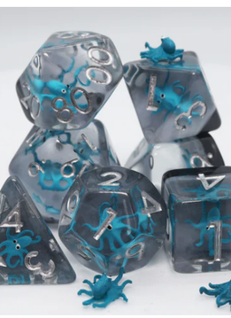 Teal Octopus RPG Dice Set