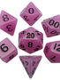 Dice: Acrylic 7pc Set: Glow in the Dark: Purple