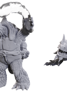 D&D Unpainted Mini: Wave 24 Tortle Druid & Wild Shape Giant Lizard