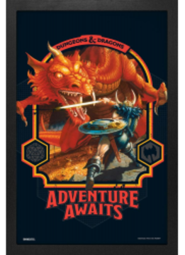 Cadre: D&D Adventure Awaits Dragon 11'' x 17'' Gel Print