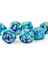 22546 Big 7-Dice Set:  Festive Mega-Hedral: Waterlily/White