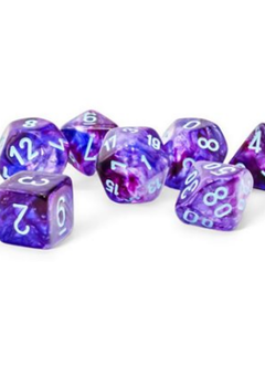 22557 Big 7-Dice Set:  Nebula Mega-Hedral: Nocturnal/Turquoise Luminary