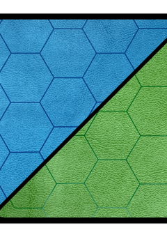 Battlemat: 1'' Hex Reversible Blue-Green 26''x23.5''