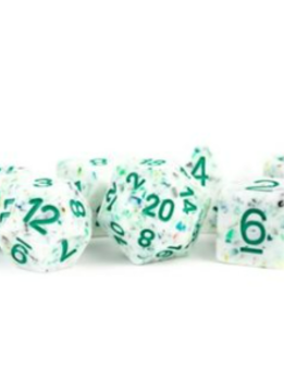 Dice: Resin 16mm 7pc Set: Recycled Rainbow