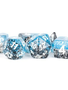Dice: Resin 16mm 7pc Set: Particle Blue/Black