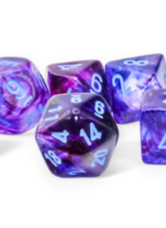 22547 Dés: Nebula: 7Pc Mega-Hedral Nocturnal/Blue Luminary