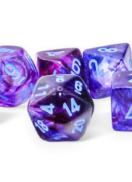 22547 Dés: Nebula: 7Pc Mega-Hedral Nocturnal/Blue Luminary