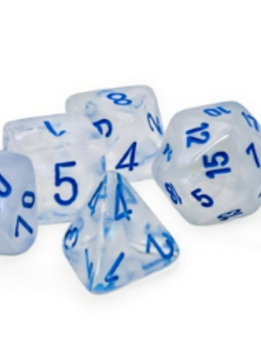 22581 Dés: Borealis: 7Pc Mega-Hedral Icicle/Light Blue Luminary