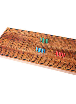 Jeu de crib perpétuel en bois avec 12 fiches plastiques (37cm)