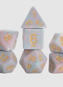 Kit de 7 dés: Polyhedral Pink Unicorn