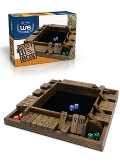 SHUT THE BOX, 4-PLAYER WOOD TRAVEL SIZE Shut the Box: 4-Player Wood (Travel Size) (EN)