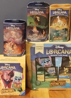 Lorcana Bundle 7 : 4 Decks de Démarrage, Terres d'Encre Trove, Terres d'Encre Coffret Cadeau (FR)
