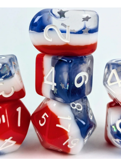 Set of 7 Dice: Stars & Stripes